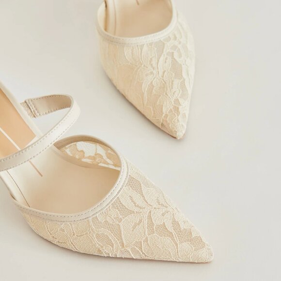 Brand NEW! Dolce Vita Cream Lace Heels - Picture 2 of 7